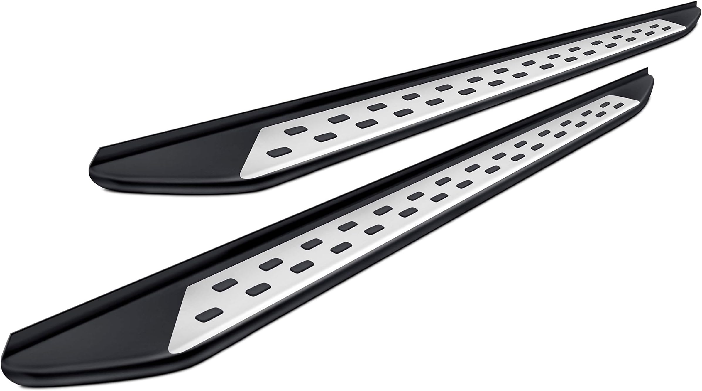SpecD Tuning Black Running Boards Side Step Nerf Bars Compatible with Mercedes Benz