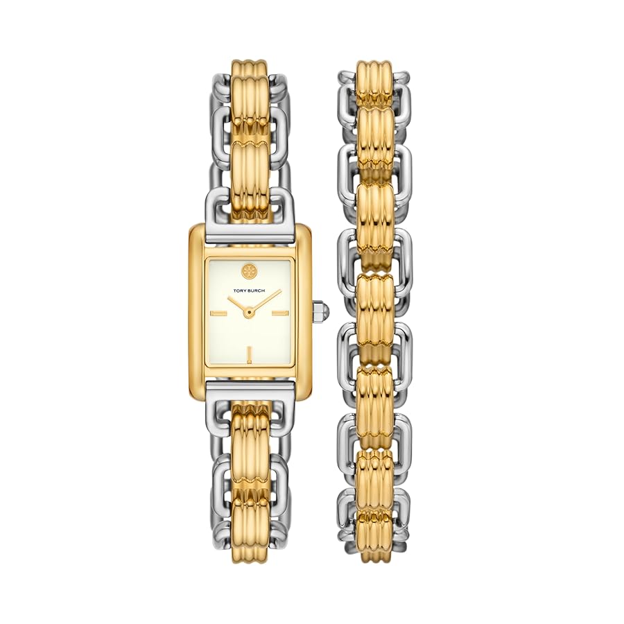 TORY BURCH 時計 Amazon.com: Tory Burch Women's Eleanor Small Two-Tone