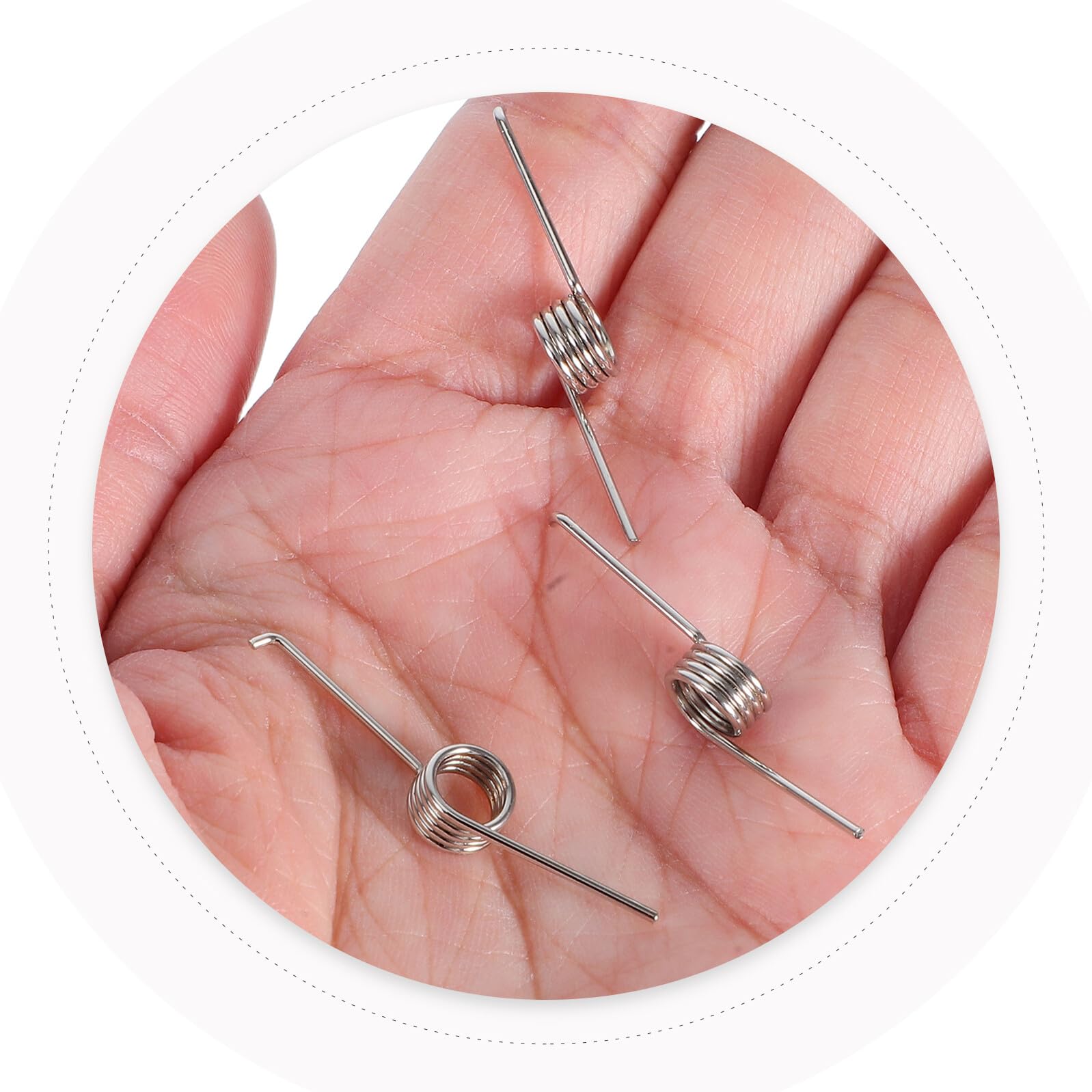 TOYANDONA Molle di Torsione 4 Spire per Coperchio Bidone della Spazzatura Kit 20 Pezzi in Acciaio Nichelferro Resistente alla Deformazione e Funzionamento Silenzioso per Progetti