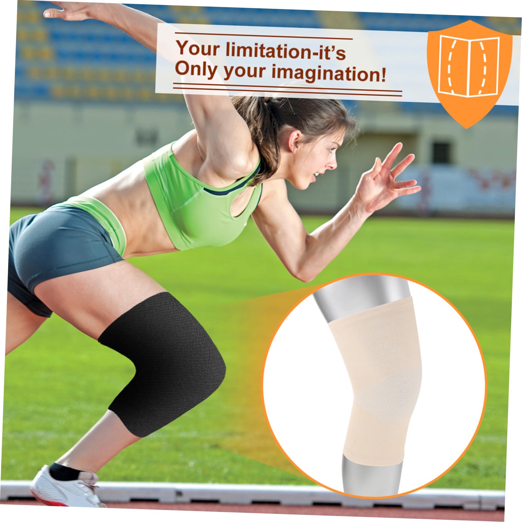 HOODANCOS 2Pairs High Elasticity Knee Protectors Warm Exercise Pads for Adults Thick Comfort Supportive Sports Covers for Cold Weather Stylish Breathable Design Skin