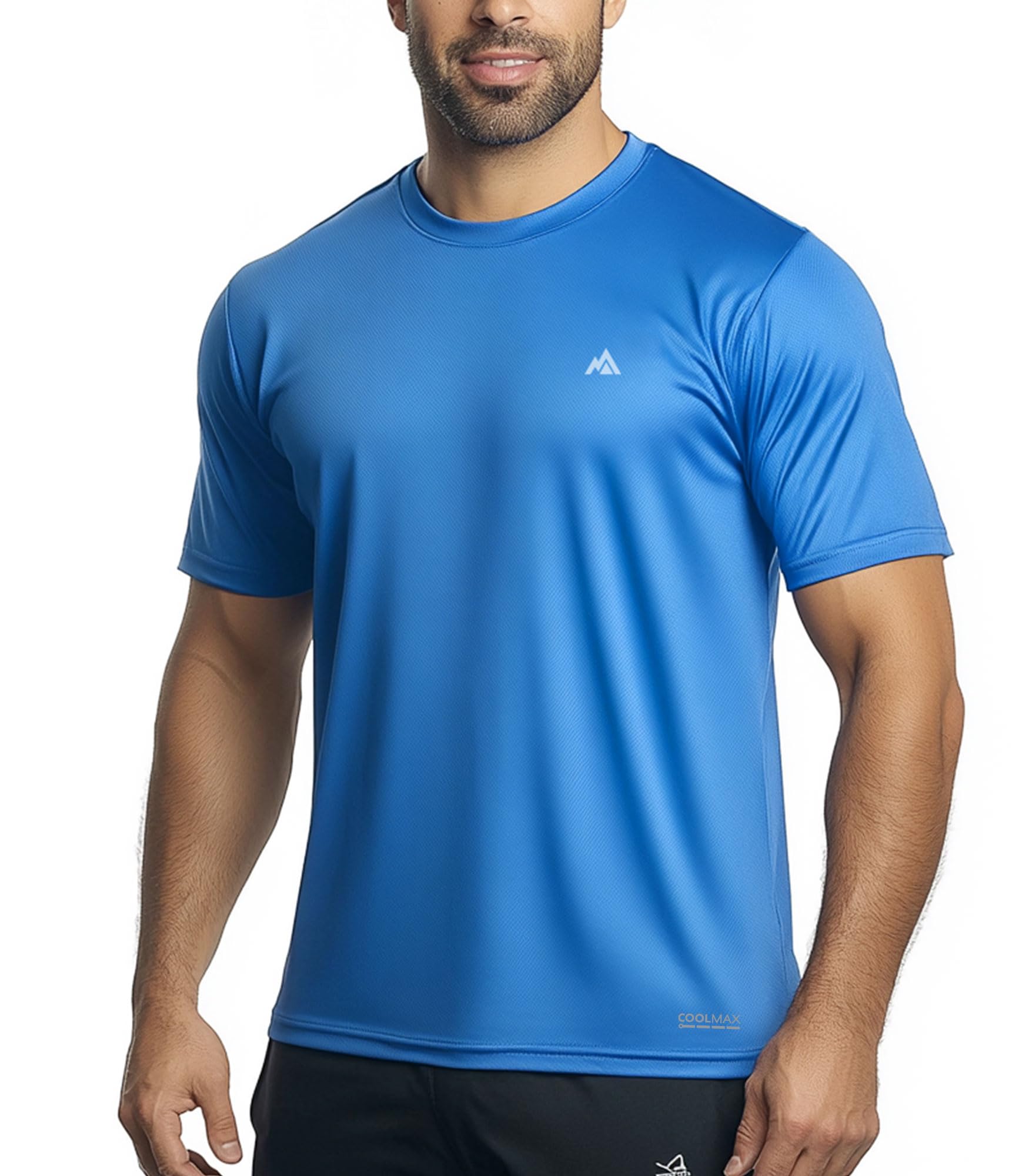 Men's Instant Cooling Crew Neck T-Shirt for Hot Weather