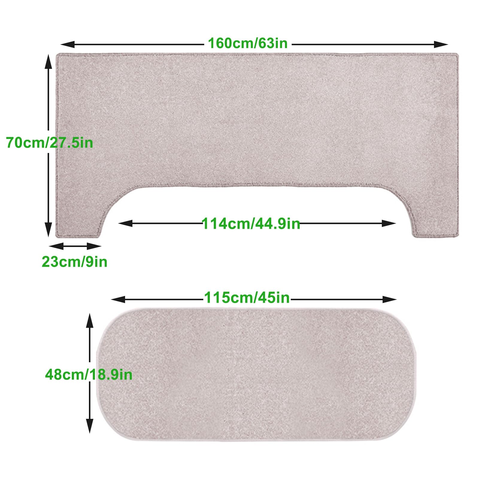 Schalldammung Teppich Klavier, Klavier Schalldämmung Matte, Boden Schallschutz Teppich Schemel Schallschutzmatte Rutschfester(Beige)