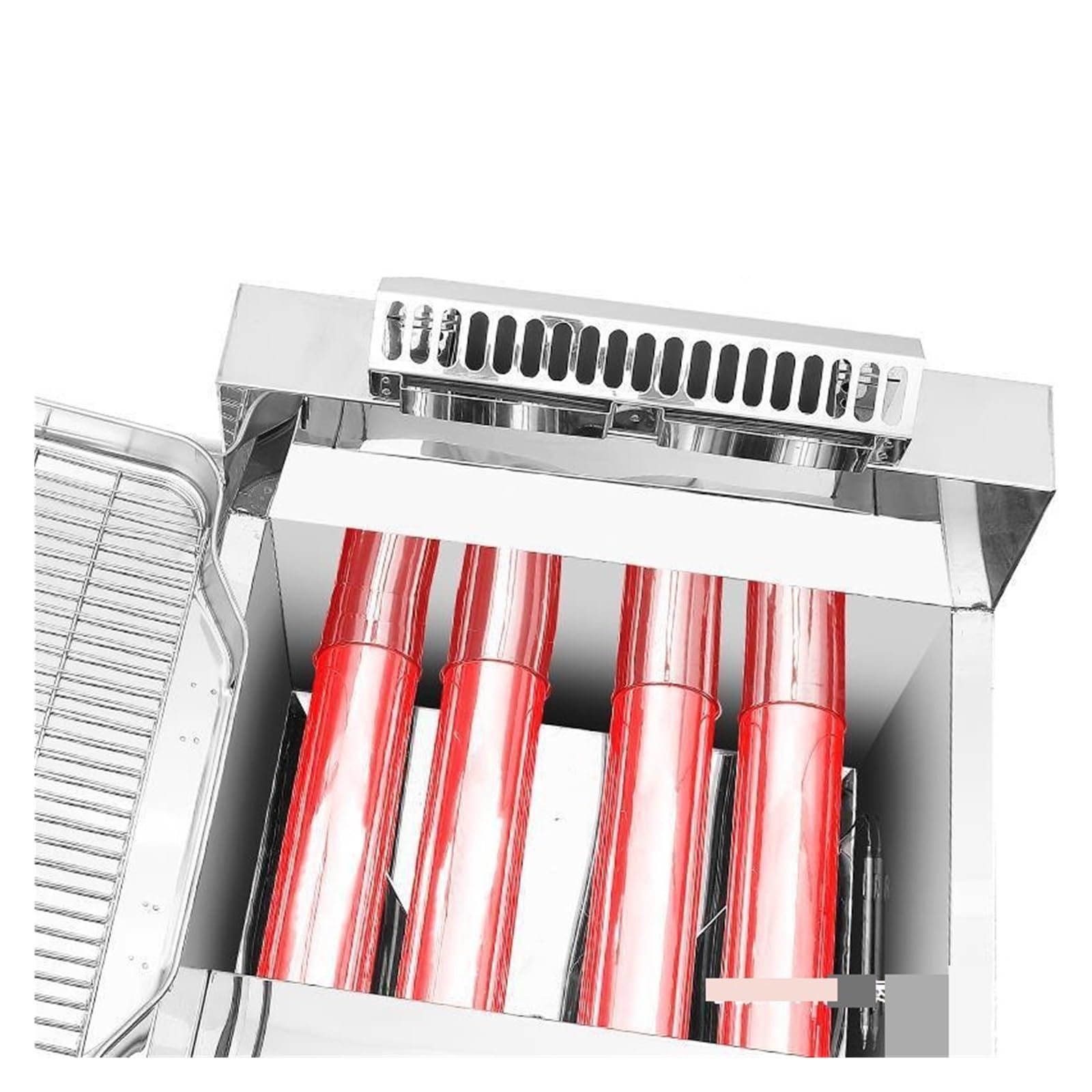 Freidora comercial, freidora eléctrica for pavo con cesta grande, vertical de acero inoxidable resistente for restaurantes y cafeterías Calentamiento RáPido(6L double cylinder gas fryer)