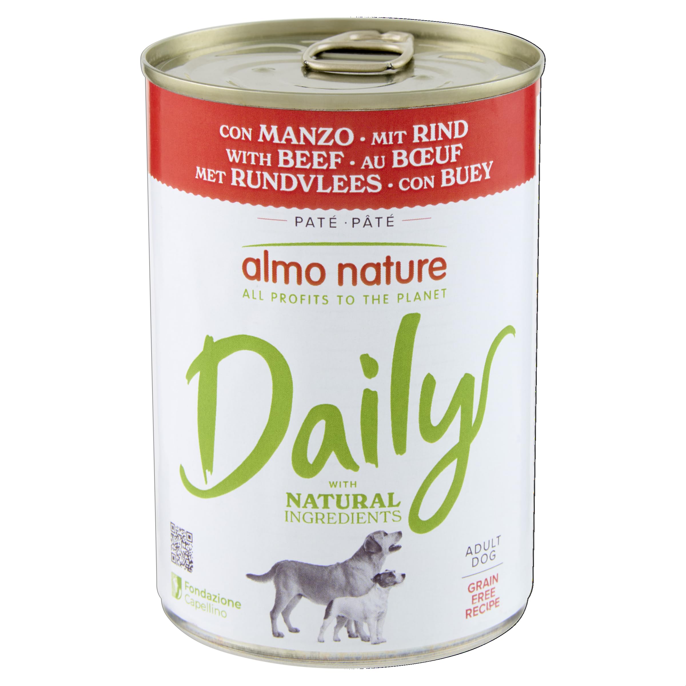 Almo Nature Dailymenu karma dla dorosłych psów z wołowiną, opakowanie 24 x 400 g