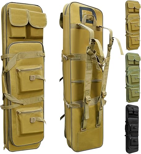 Miniatura 10 de Bolsa para rifle, mochila táctica larga para rifle, estuche portátil para escopeta para almacenamiento y transporte de armas de fuego, adecuada