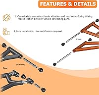 Vista 3 de WeiSen Kit de bujes de brazo A compatible con Polaris Ranger XP 800 Crew 900 Diesel Crew 2010-2014