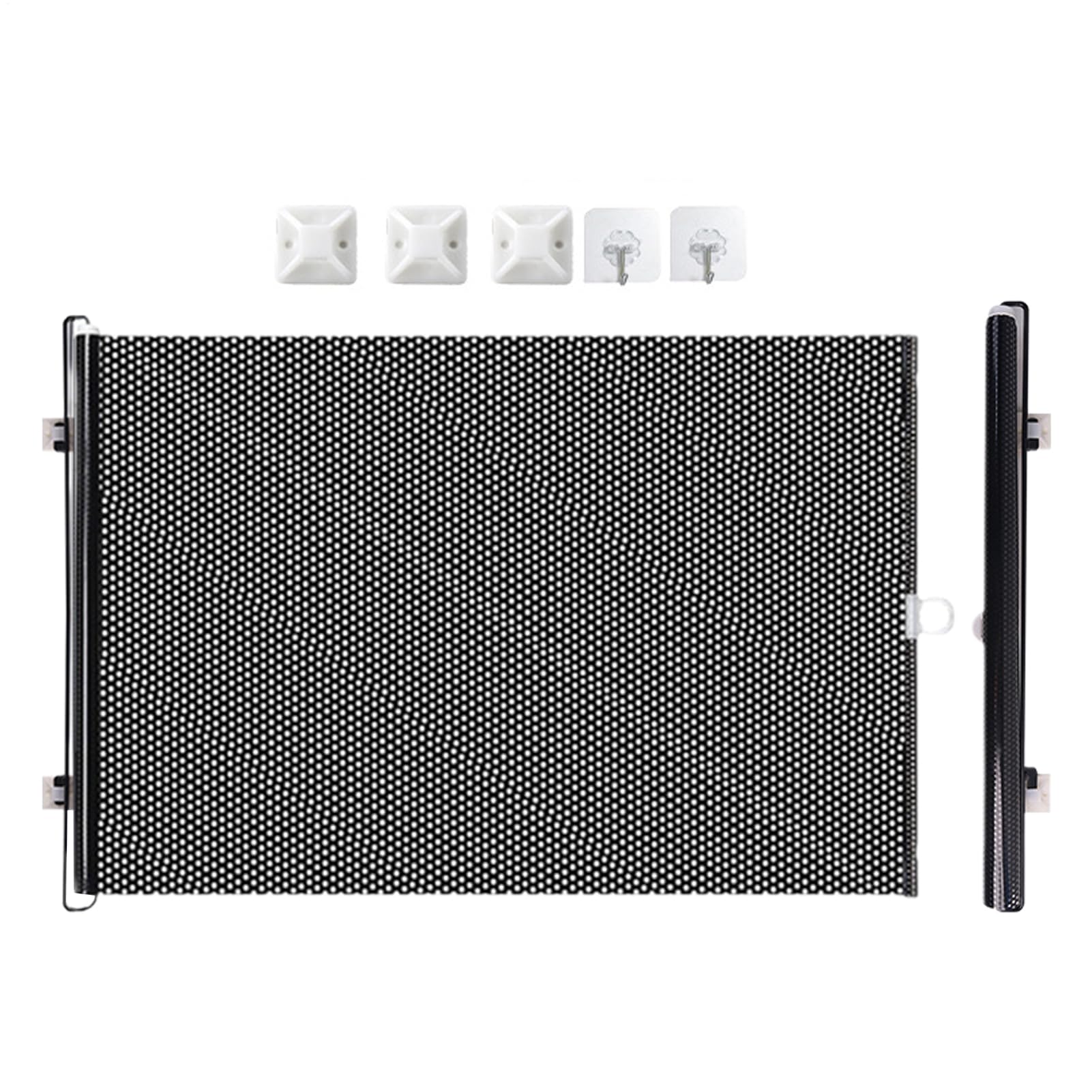 Puerta para Mascotas - Barrera Seguridad Retráctil Mascotas - Puerta Seguridad De Malla con Ancho Ajustable Prevención De Accidentes Ideal para Escaleras, Puertas, Interior Y Exterior