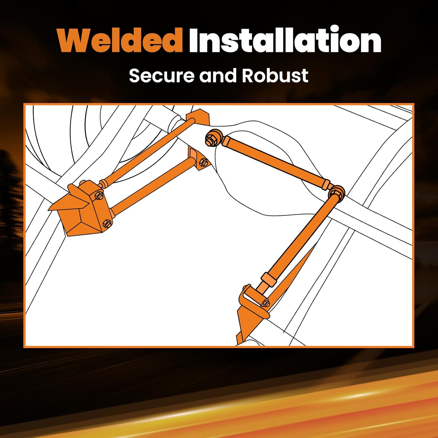Tuningsworld Parallel 4 Link Kit Universal Fit Suspension Links and Panhard Bar