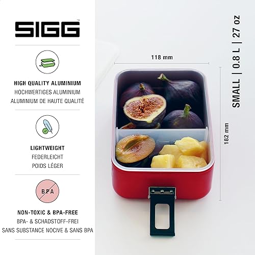 Miniatura 3 de SIGG - Caja de Almuerzo de Metal Plus - Envase de Alimentos con Compartimentos - Diseño Suizo - Apto para Lavavajillas - Ultra Ligero - SL