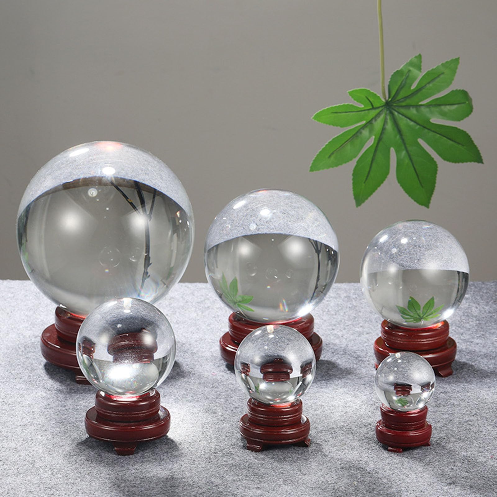 Sfera decorativa in vetro, accessorio fotografico for meditazione(15cm)