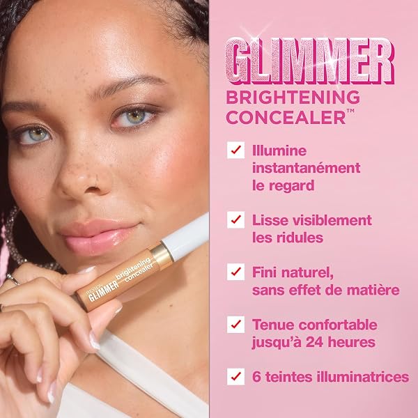 Revlon Glimmer Brightening Concealer, Anti Cernes illuminateur, Couvrance légère, Vitamine C, Caféine et Stévioside, Sans transfert, Tenue 24h, 125, 9 ml - 4