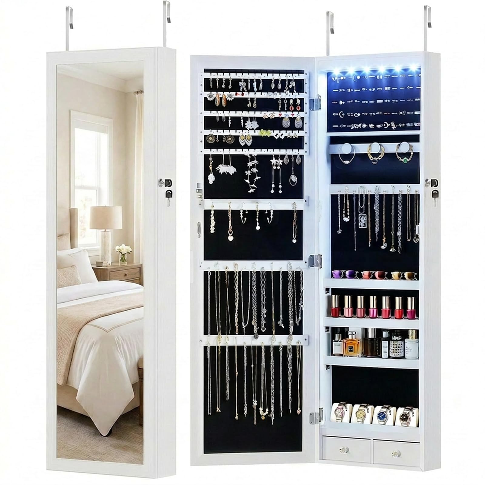 DUMOS Mirror Jewelry Cabinet