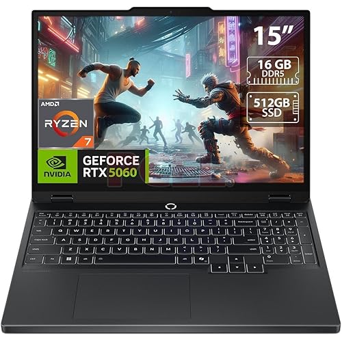 Lenovo Legion 5 15.1" OLED WQXGA 165HZ Gaming Notebook AMD Ryzen 7 260 16GB RAM 512GB SSD NVIDIA GeForce RTX 5060 Eclipse Black