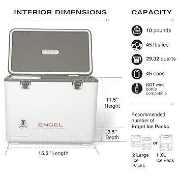 30MFセット Amazon | エンゲルクーラー/ドライボックス30 Qt - シルバー