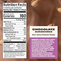 Vista 2 de Premier Protein Batido de proteína de leche de almendra a base de plantas no lácteas, chocolate, 0.71 onzas de proteína, 0.18 onzas de azúcar, 11.5