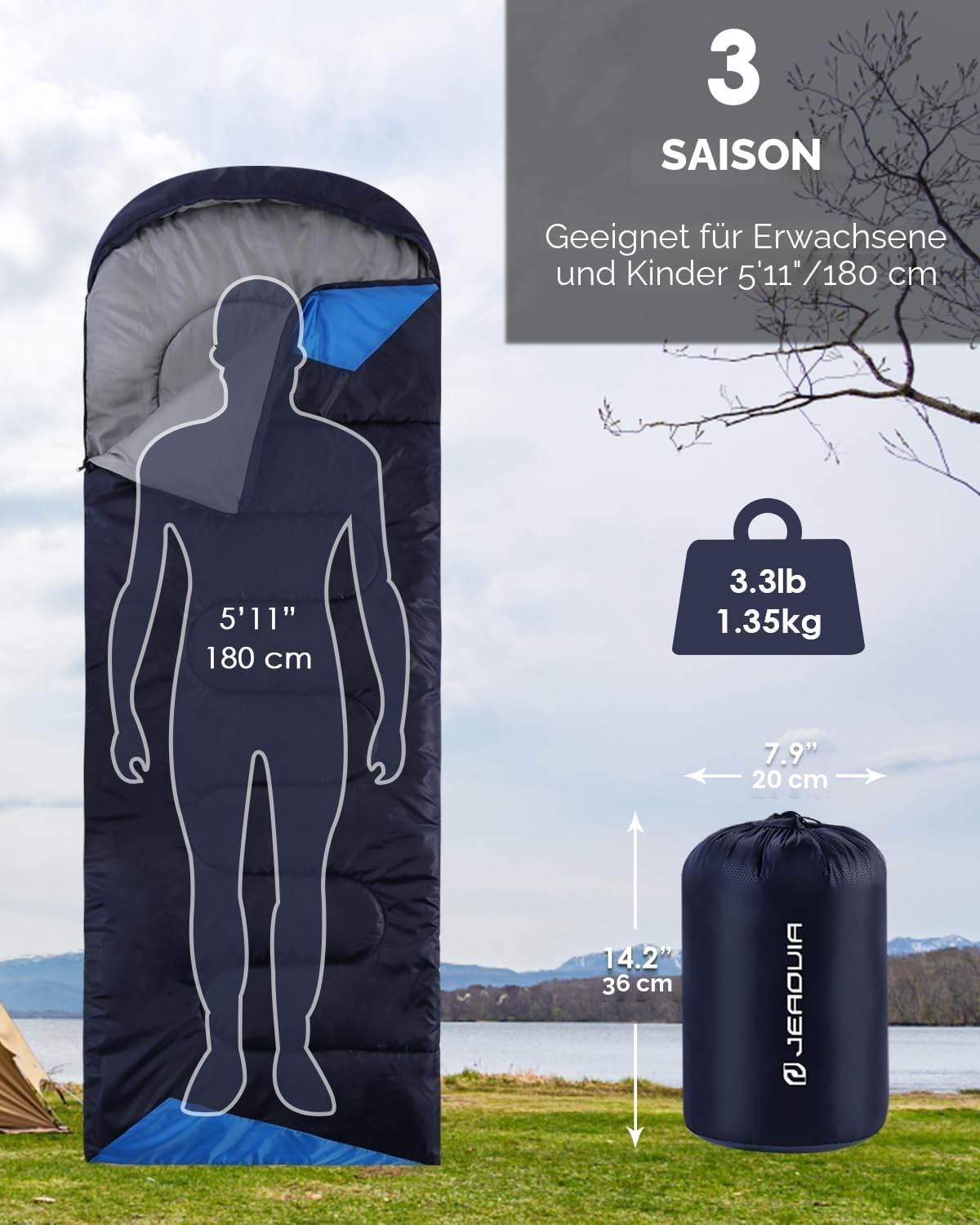 Sleeping Bags for Adults Backpacking Lightweight Waterproof- Cold Weather Sleeping Bag for Girls Boys Mens for Warm Camping Hiking Outdoor Travel Hunting with Compression Bags