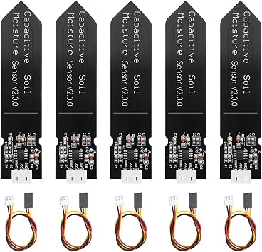 AITRIP 2 حزمة مستشعر الرطوبة السعوية مقاومة للتآكل للكشف عن الرطوبة Arduino Watering DIY Electronic for Arduino and Raspberry Pi (2PCS)