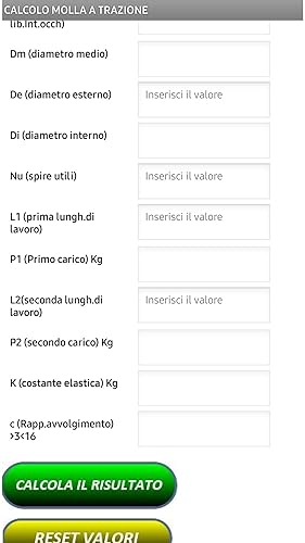 Spring Calculator-Calcolatore Molla
