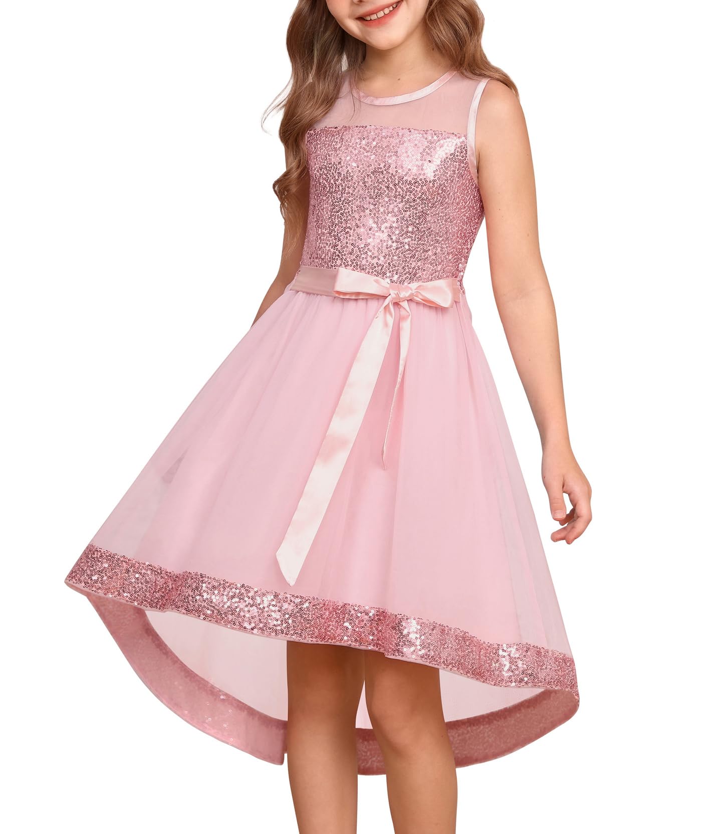 GRACE KARIN High-Low Sequin Dress