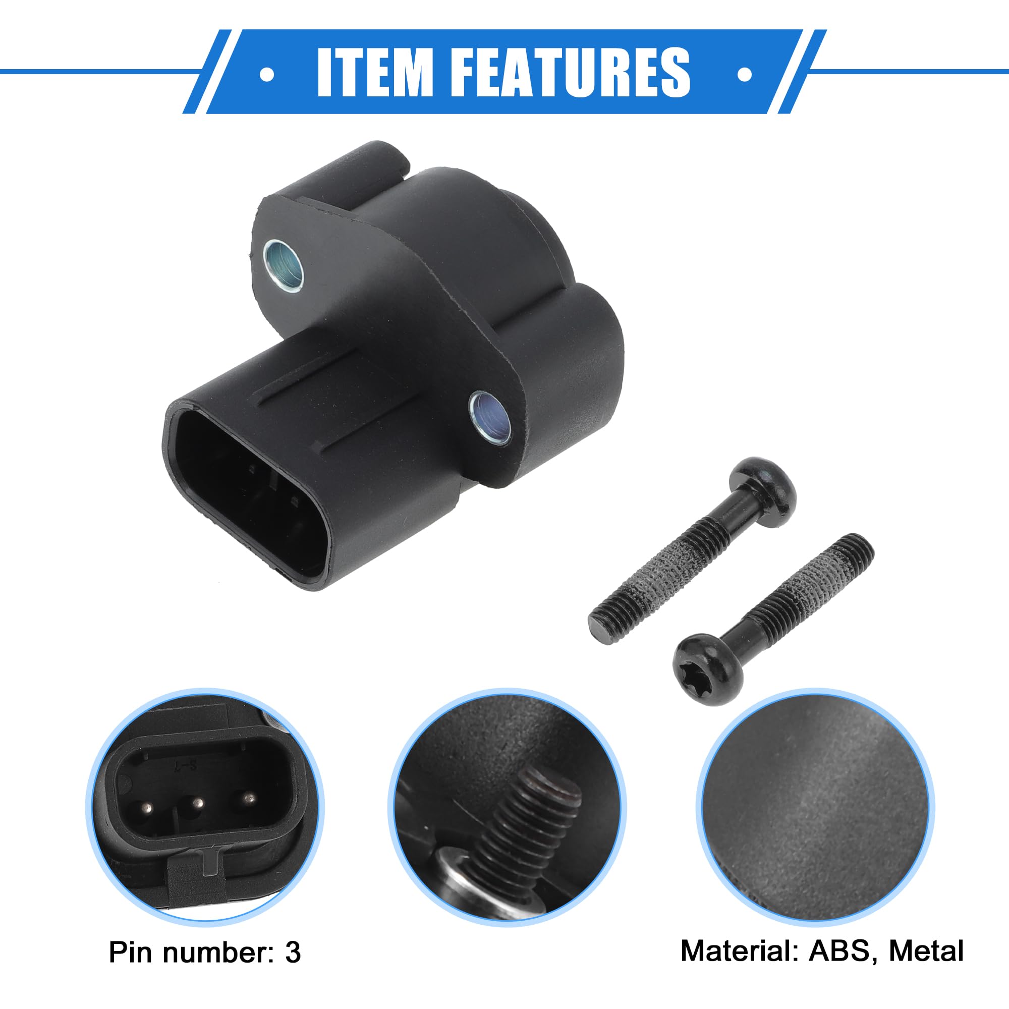 VekAuto Throttle Position Sensor Replacement For Jeep Wrangler & Cherokee 1991-2001 (Black ABS Plastic) - View #5