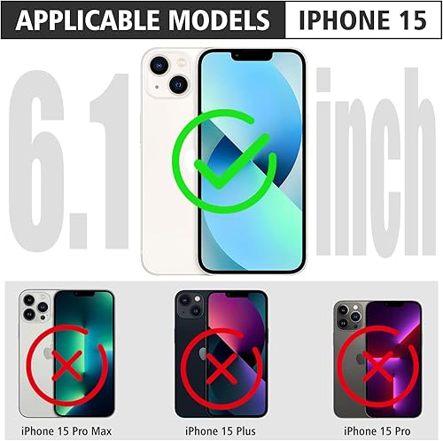 Miniatura 9 de Funda impermeable compatible con iPhone 15 Pro Max con soporte, a prueba de golpes, a prueba de polvo, con protector de pantalla integrado, funda