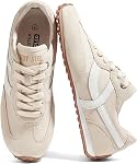 LUCKY STEP Women's Fashion Sneakers - Casual Retro Running Shoes - Non Slip Lightweight Trendy Comfortable Walking Footwear