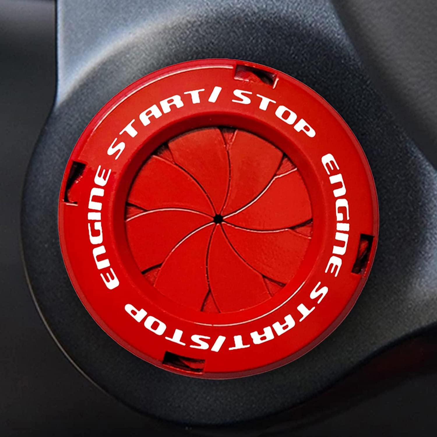 Acube Mart 1pcs Car Push Start Button Cover Spin Ignition Cap Red-image-39