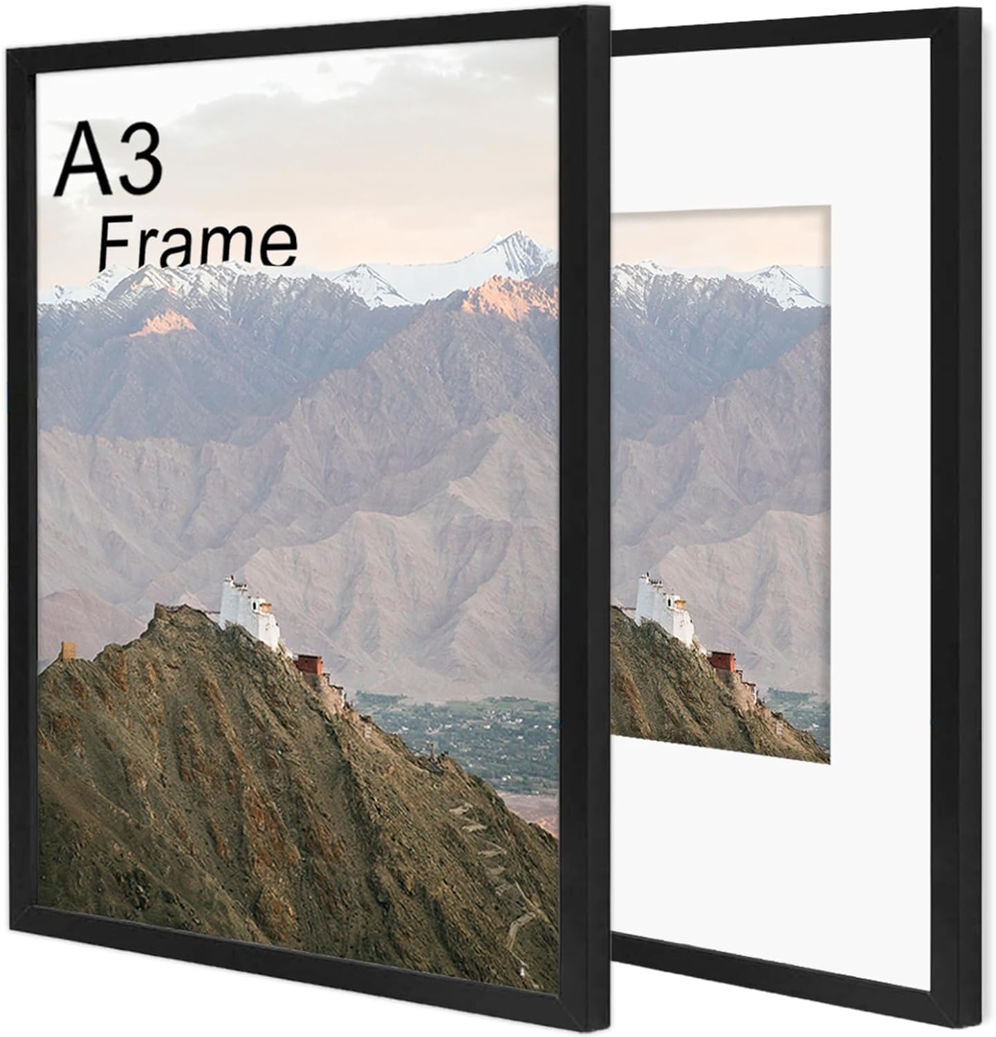 RUN HELIX A3 Picture Frame 29.7x42 cm, A3 Frame Solid Wood A3 Black