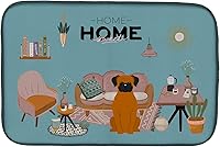 Vista 505 de Caroline's Treasures CK7824DDM - Tapete absorbente para secado de platos con diseño de bulldog inglés, rojo y blanco, para encimera de cocina, 14 x