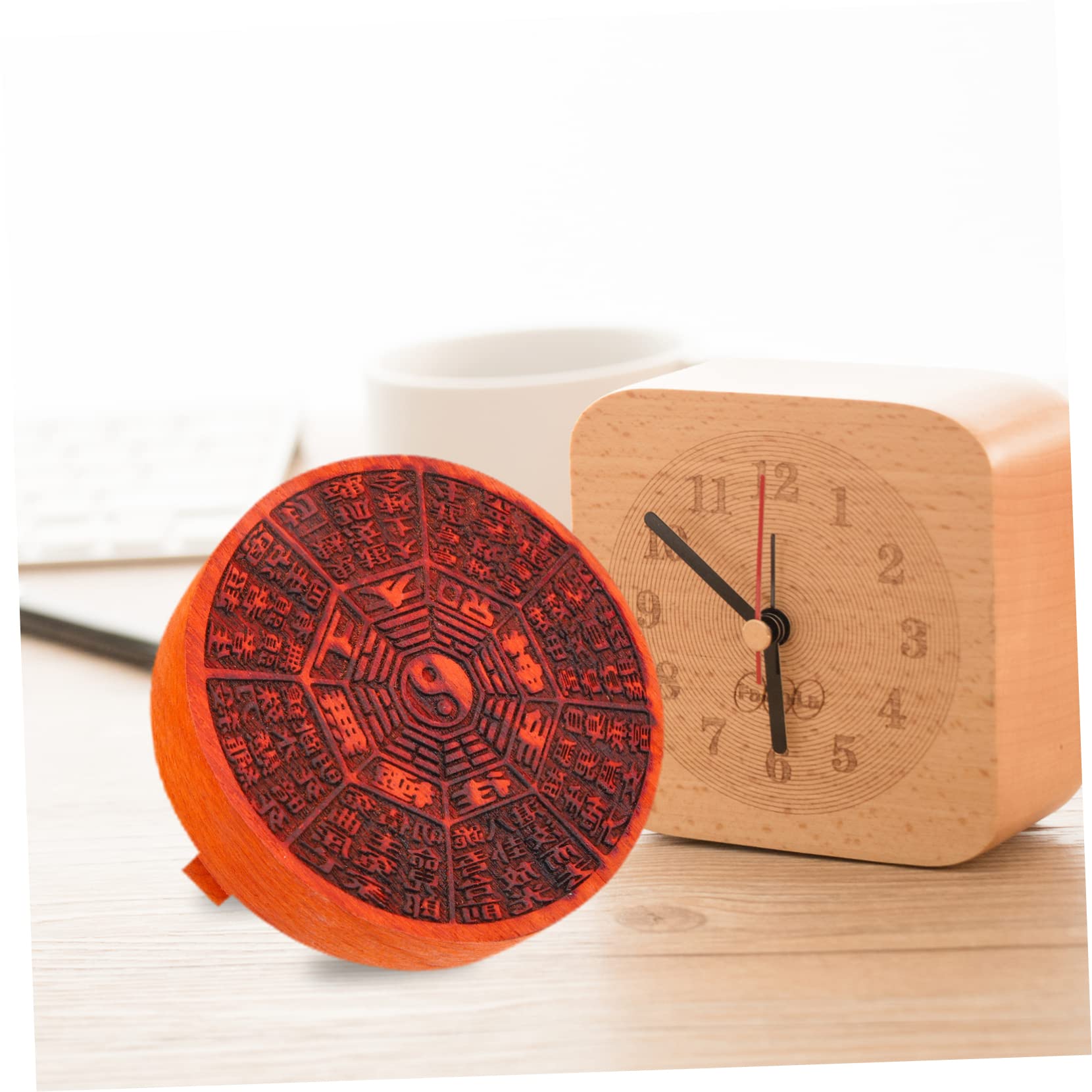 Lurrose 2stücke Holzstempel Bagua Chinesischer Stil Handstempel Für Dekoration Langlebig Vielseitig Einsetzbar Für Hochzeiten Feste Und Kreative Projekte Symbol Der Bagua-kultur