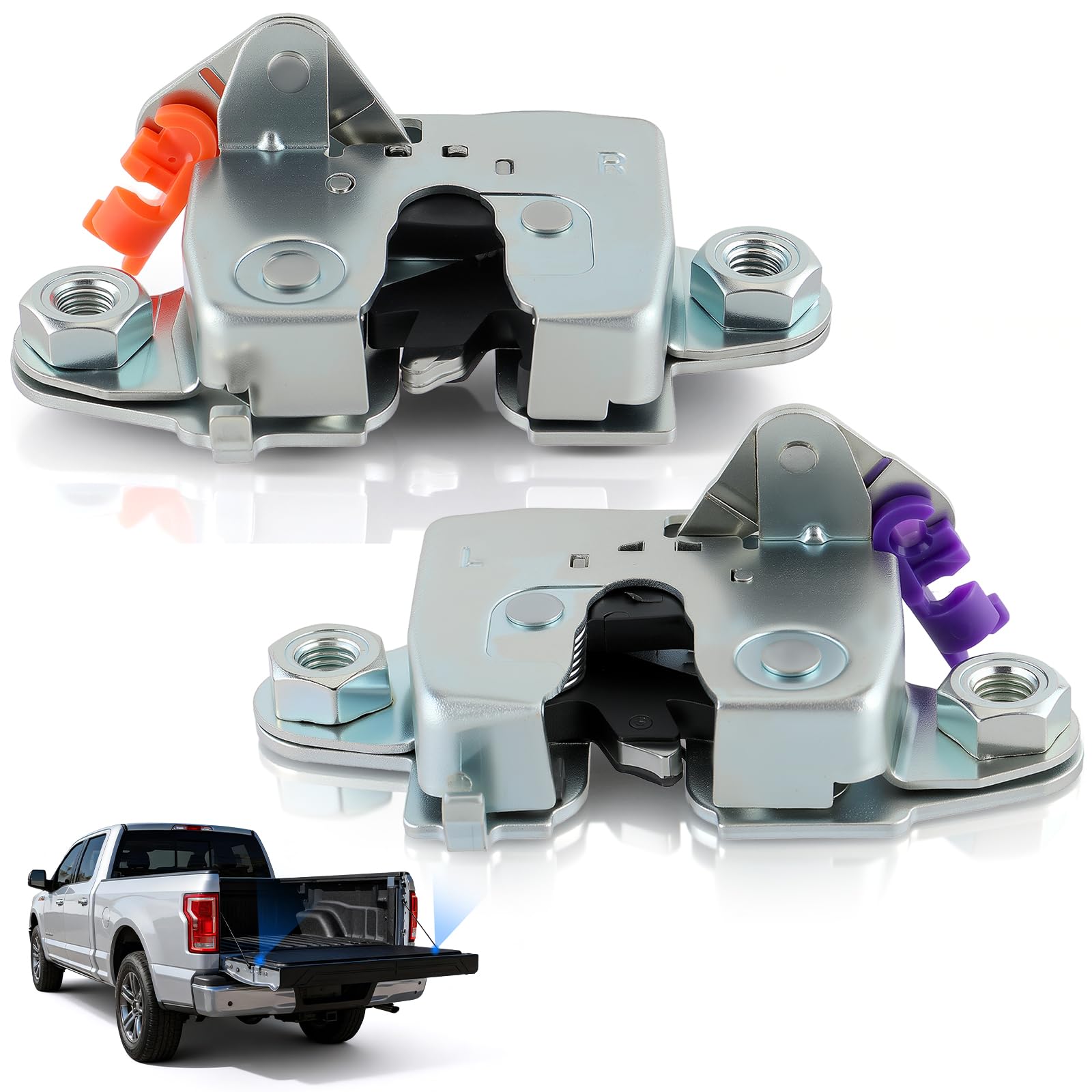 AUTOKAY 65780-0C010 Left and Right Side Tailgate Latch Lock Fit for Toyota Tundra 2000 2001 2002 2003 2004 2005 2006 2007 RE# 65790-0C010 657800C010