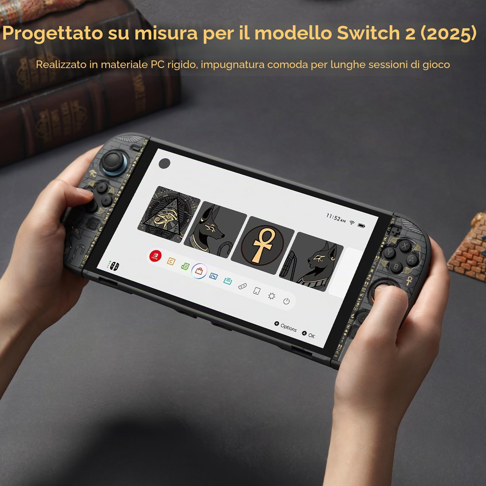 GeekShare Custodia protettiva compatibile con Switch 2, cover rigida in PC sottile agganciabile progettata per console di gioco Switch 2 e controller JC Handle - Mystic Kingdom