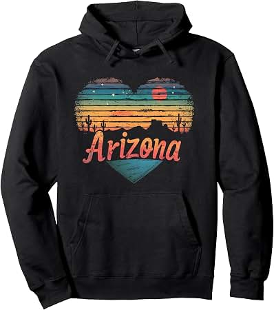 Amazon.com: Arizona Sweatshirt Retro Vintage Arizona Hoodie Gifts