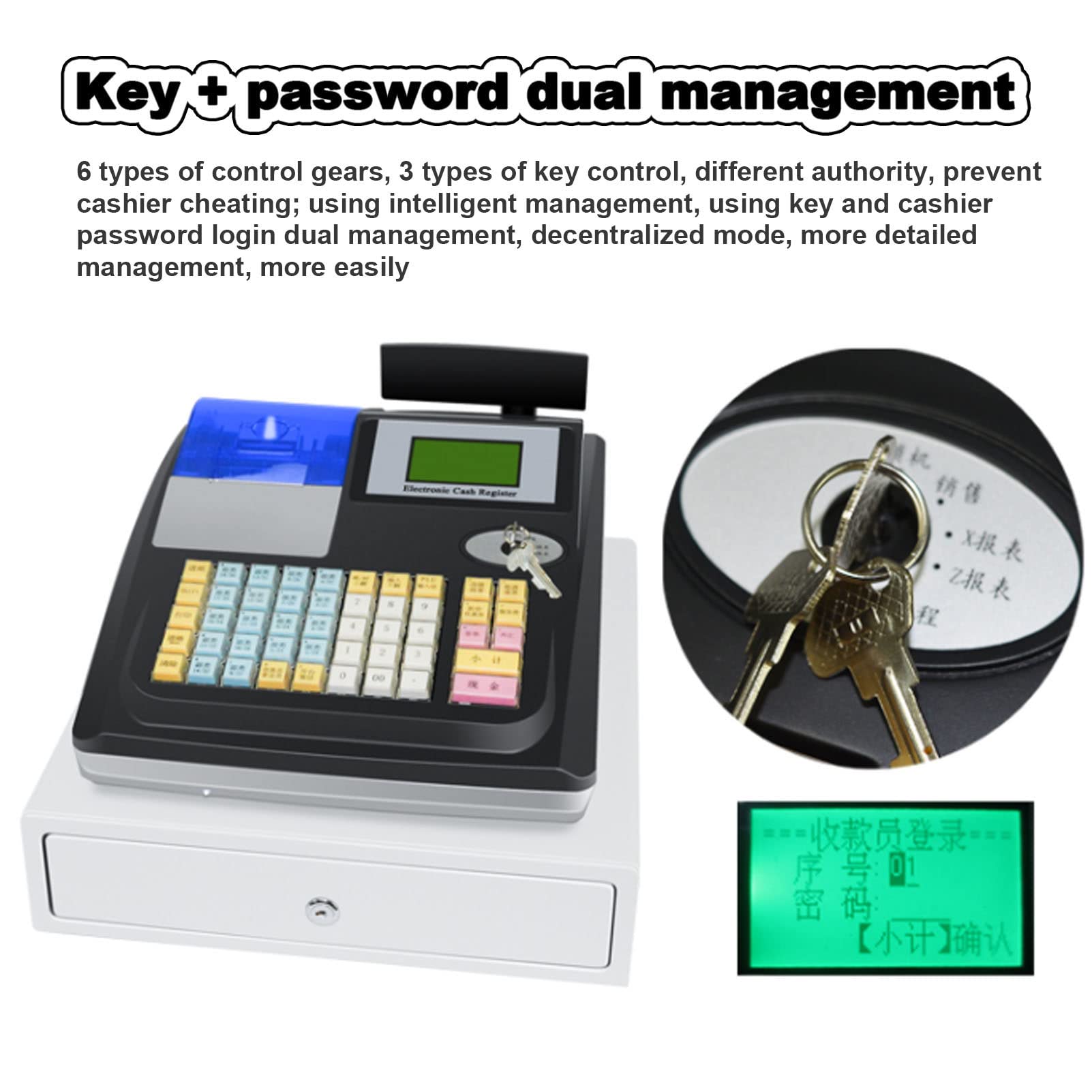 Multifunctional Cash Register, Electronic Cash Register for Small
