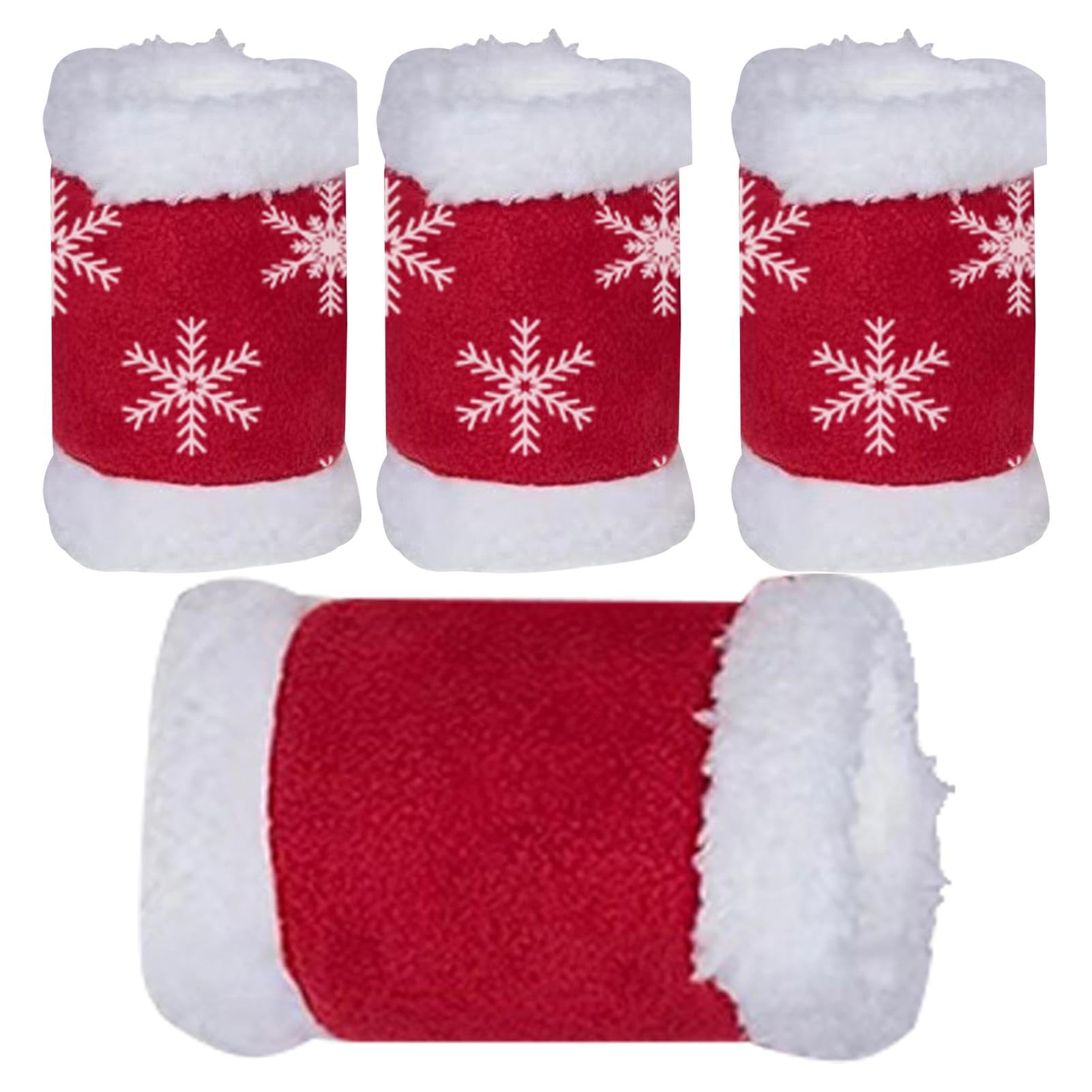 Generisch Horse Leg Bandages, Winter Horse Leg Bandages, 4 x Christmas Snowflake Horse Leg Standing Wraps, Winter Horse Leg Protection Bandages for Daily Riding in the Stable and Parades