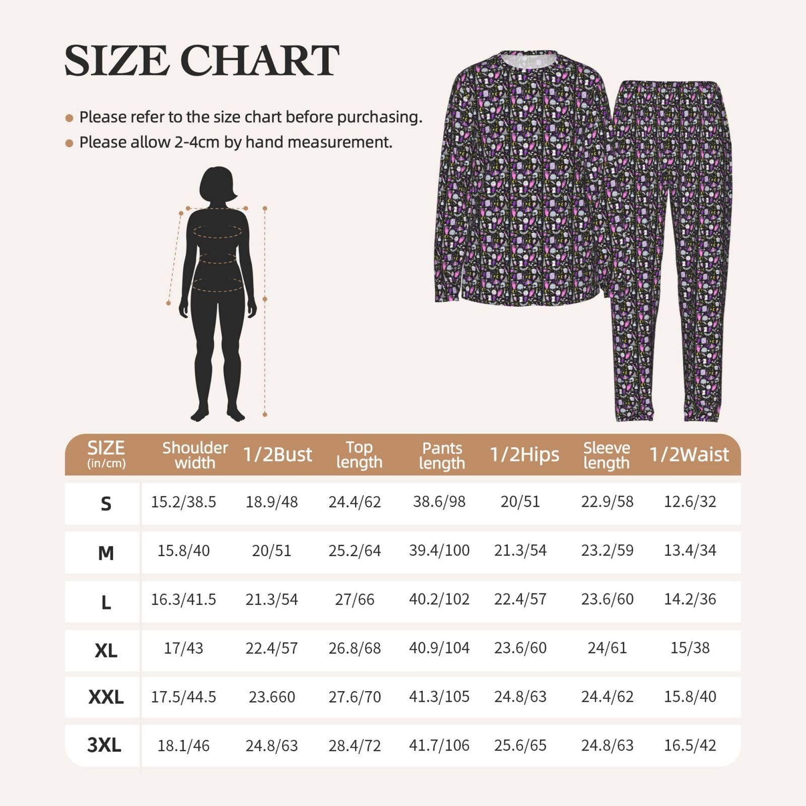 Magica Stregoneria Stregoneria Boemia Disegno Stampa Delle Donne Manica Lunga Set Pigiama Abbinamento Morbido Elastico Coulisse Casual Daywear