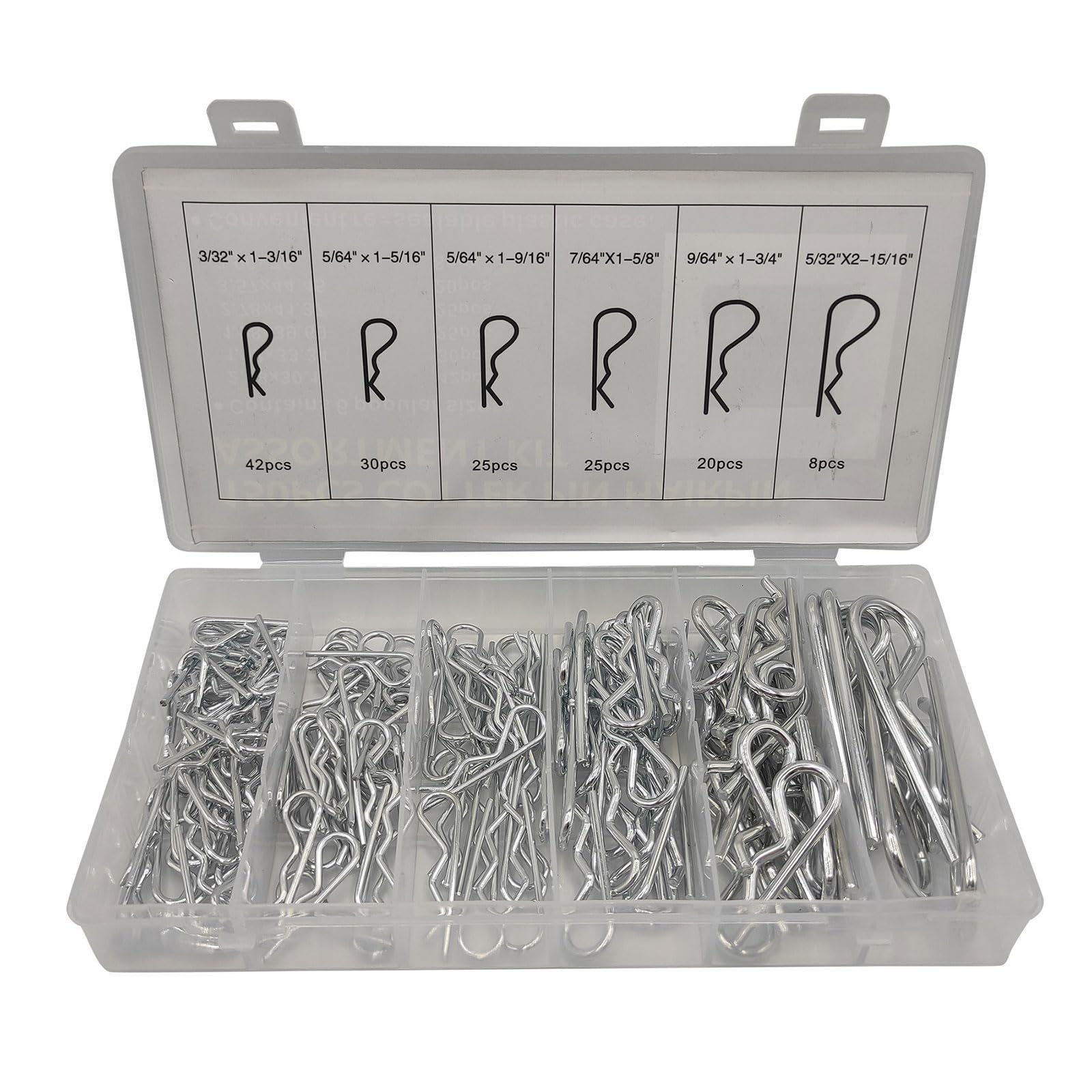 Oxxggkao A 150Pcs Spring Steel Cotter Pins Hitches Hair Clip Retainer For Garage, Trucks, Engine Repair Clip Retainer