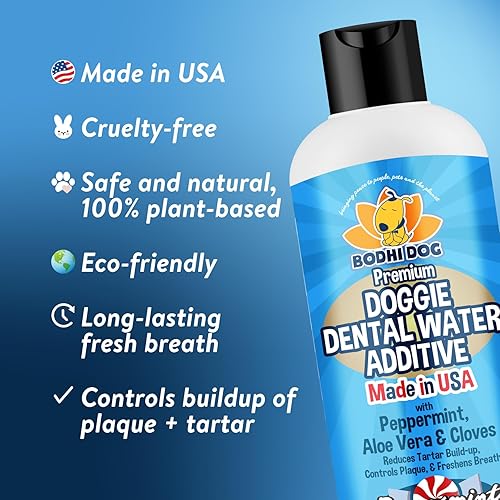 Miniatura 5 de Bodhi Dog Bitter 2 en 1 sin masticar 8 oz + paquete de aditivos de agua dental de menta