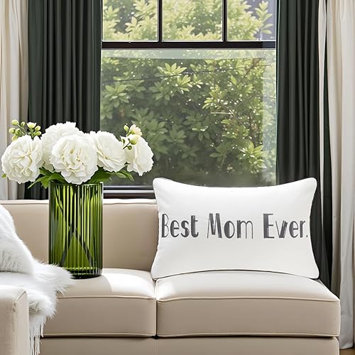 Miniatura 7 de Sunkifover Regalos para mamá en el día de la madre, regalos de cumpleaños para madres de hijo e hija, funda de almohada lumbar de 12 x 20 pulgadas.