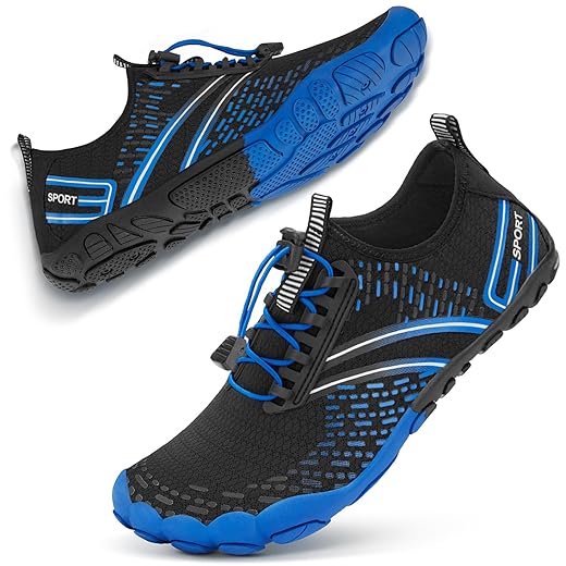 ATHMILE Hiking Barefoot Water Shoes for Women Men Beach Swim Aqua Pool River Quick Dry Athletic Wide Toe Outdoor Sport Kayaking Boating Rock Climbing Yoga Lake