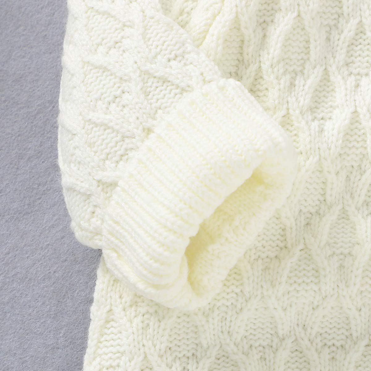 Grenouillère en tricot pour bébé garçon, fille, couleur unie, mignonne, décontractée à manches longues, tenue d'hiver chaude avec chapeau pour nouveau-né