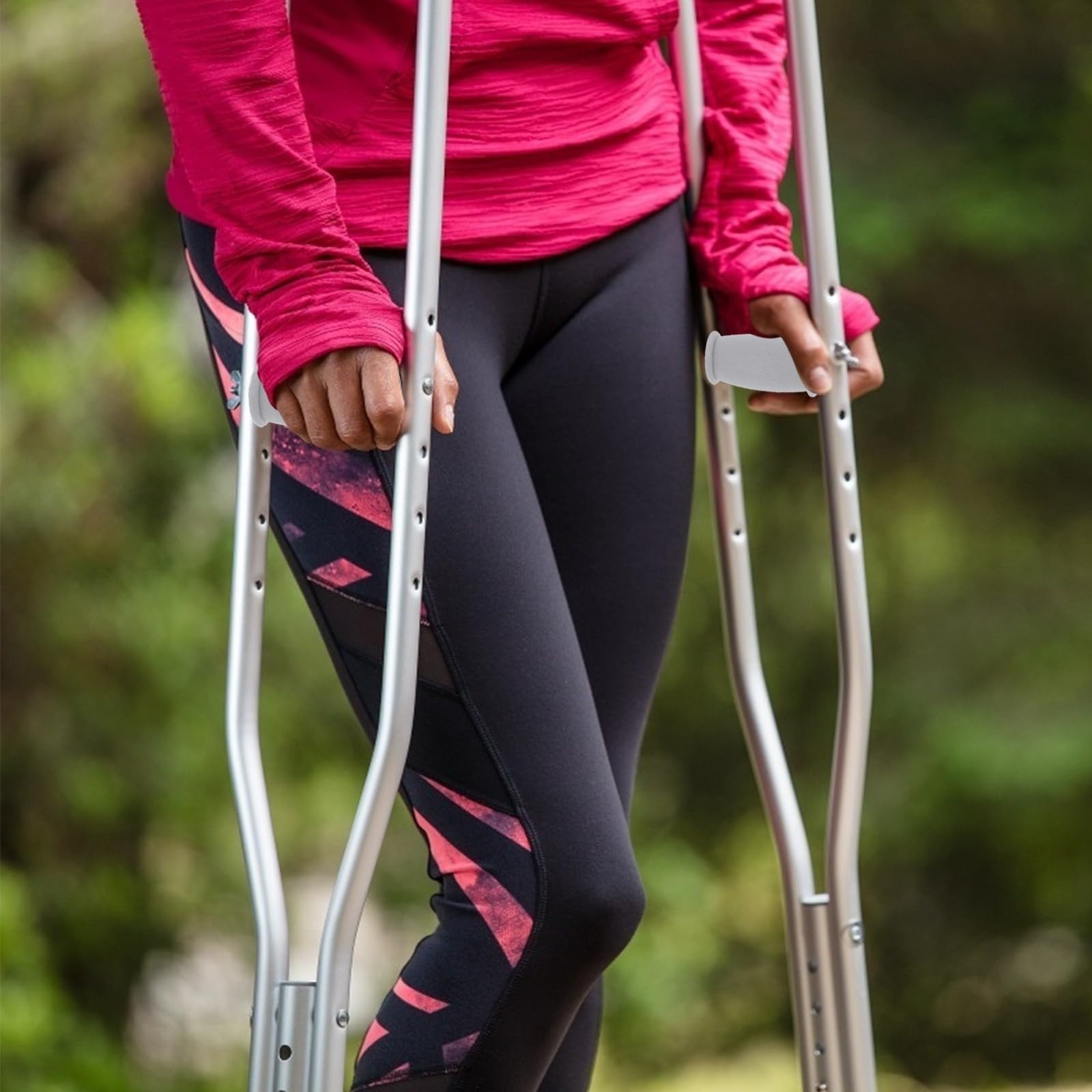 Healvian 10 Piezas Empuñadura para Muletas Recambio Antideslizante Cómoda Duradera Almohadilla Tpr para Soporte en Lesiones Uso Médico