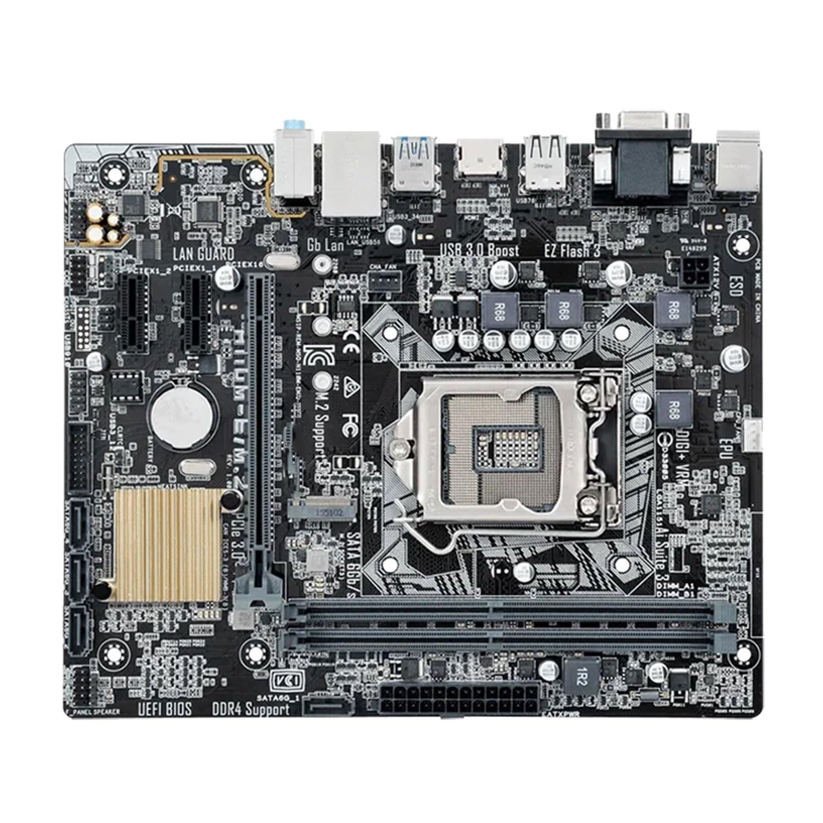 Placa Bases Placa Base Fit For ASUS H110M-E/M.2 LGA 1151, H110 DDR4 32G Compatible con i3-6100 i3-7300 i5-6500T i5-7600 CPU M.2 Micro ATX