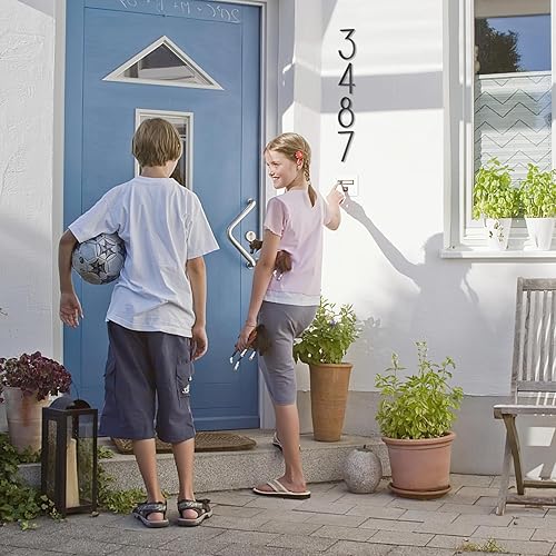 Miniatura 2 de Números de casa flotantes de acero inoxidable de 6 pulgadas  Números de dirección para casas, para buzón al aire libre, patio, puerta, puerta de