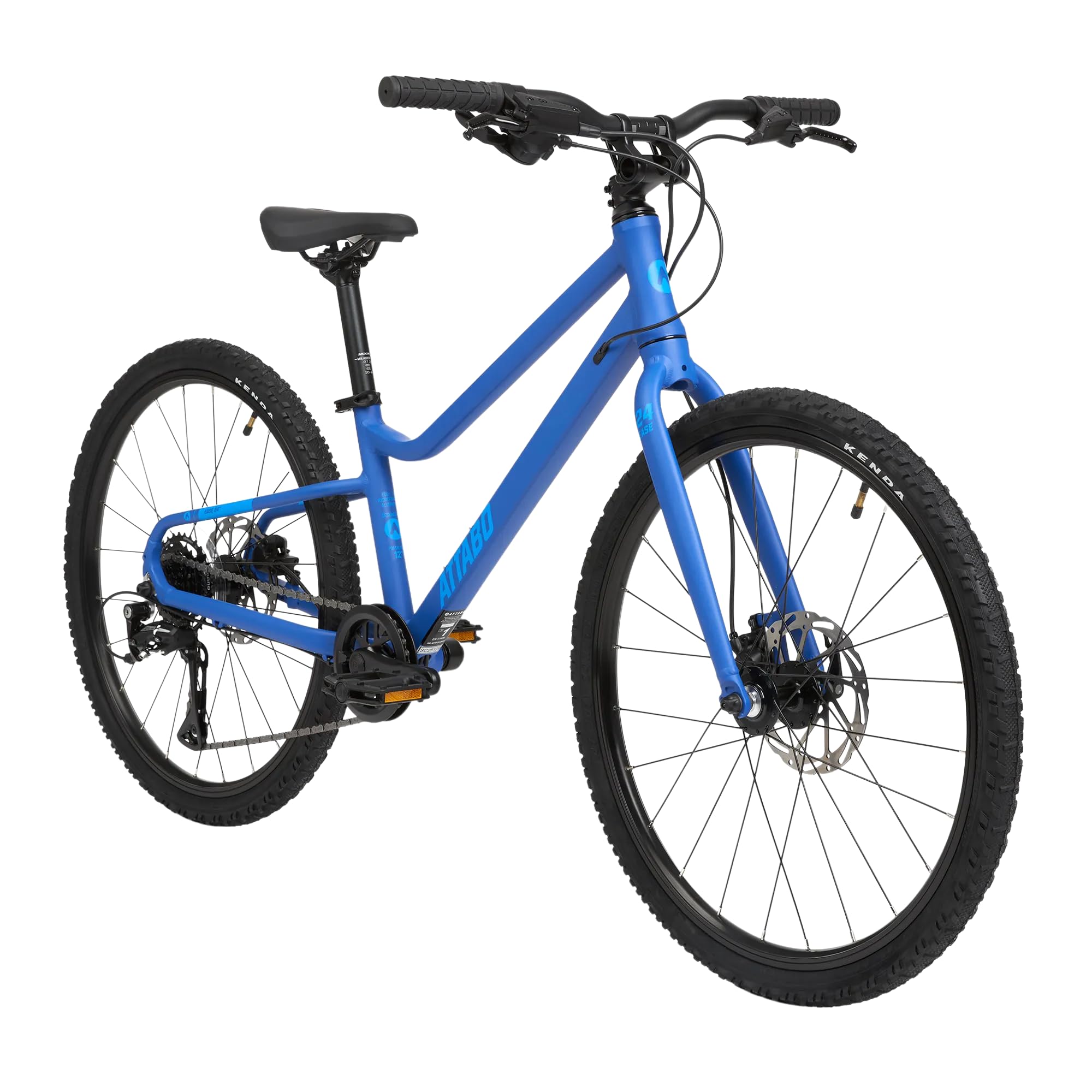 ATTABO Ease 24 Zoll Kinderfahrrad Gen 2, leichtes Aluminium Fahrrad mit 7 Gängen, hydraulischen Scheibenbremsen, für Kinder 7–11 Jahre