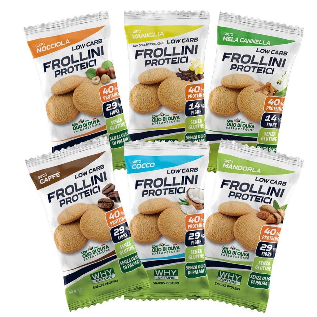 Box da 25Pz. Frollini Proteici 30g SENZA GLUTINE Why Nature (Nocciola)