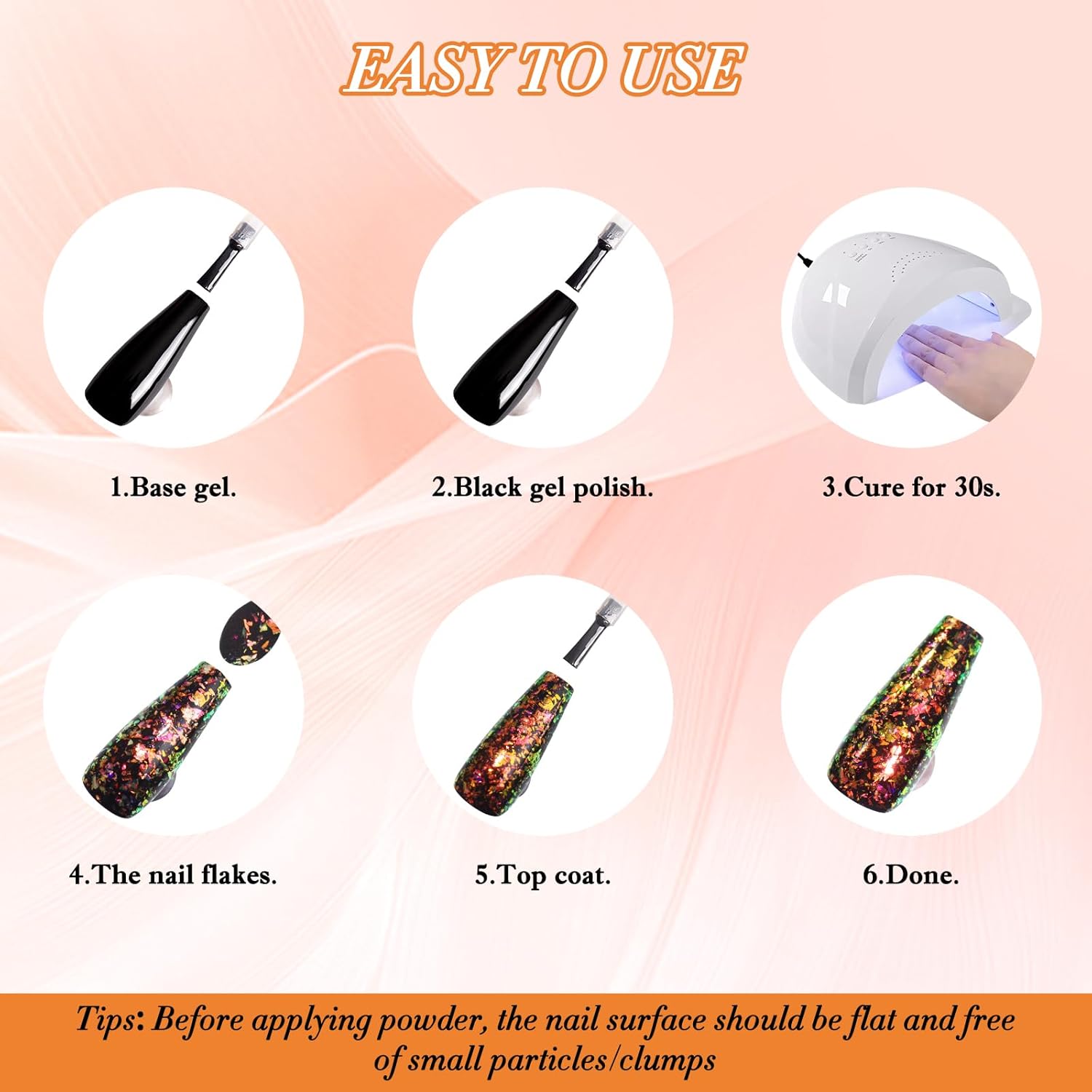 Unicorn Chameleon Flake, Aurora Unichrome Mermaid Iridescent Nail Foil Confetti Opal Nail Art Glitter Sequins Decoration for Home DIY Nail Salon Manicure - Twilight Grove - Image 7