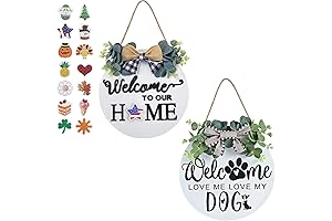 Lovely Interchangeable Welcome Sign with Free Window Decals