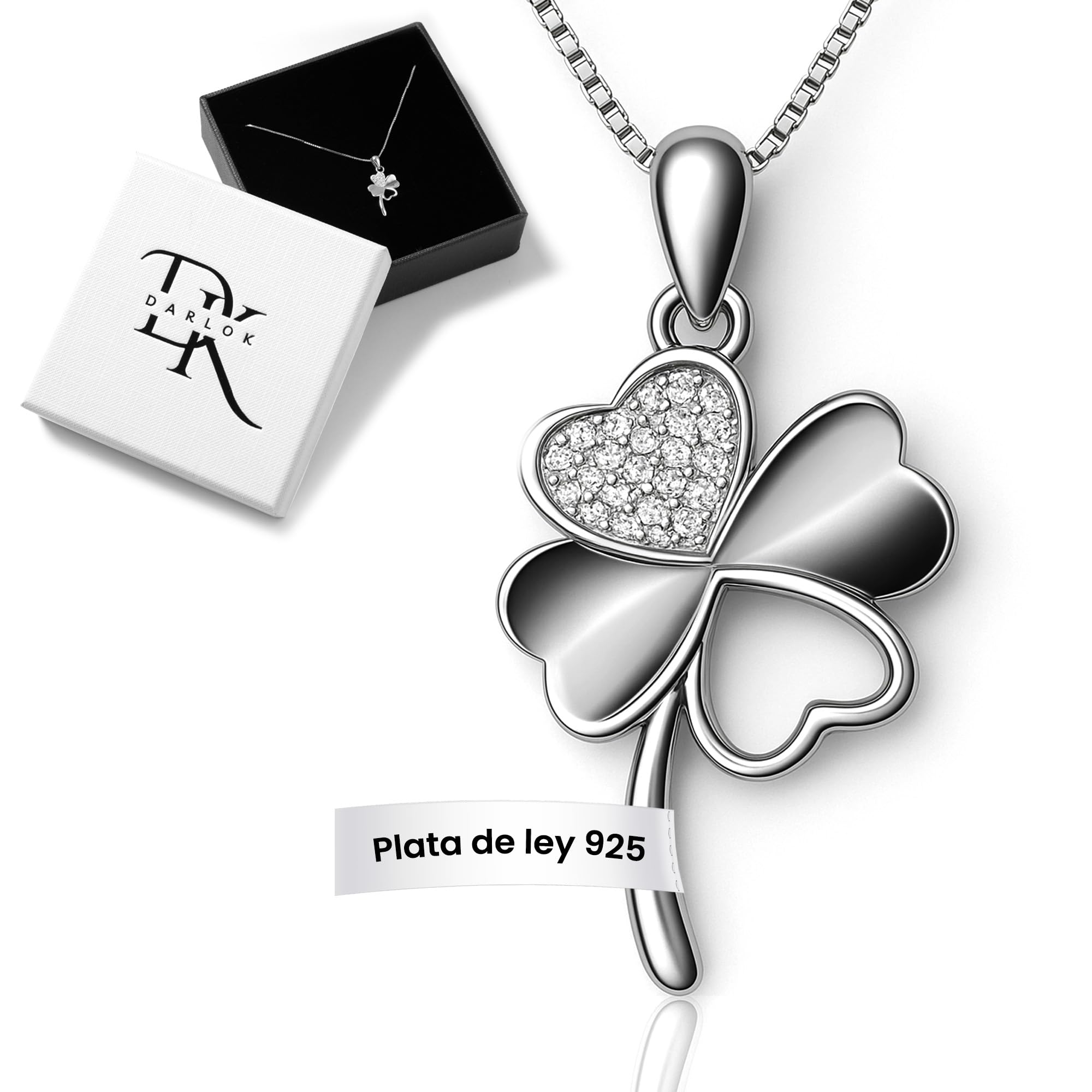 Collar Mujer Plata de Ley 925, Colgante Mujer, Regalo Aniversario Pareja, Regalo Cumpleaños Madre, Amiga, Novia, Hija, Esposa, hermana, Cumpleaños o Navidad, Cadena Plata