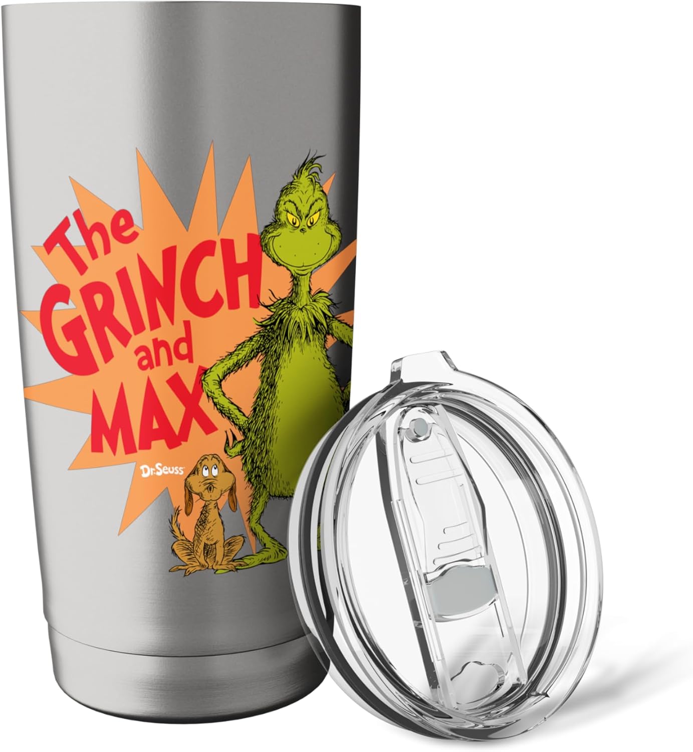 Dr. Seuss Grinch and Max Burst Stainless Steel Insulated Tumbler - Image 5